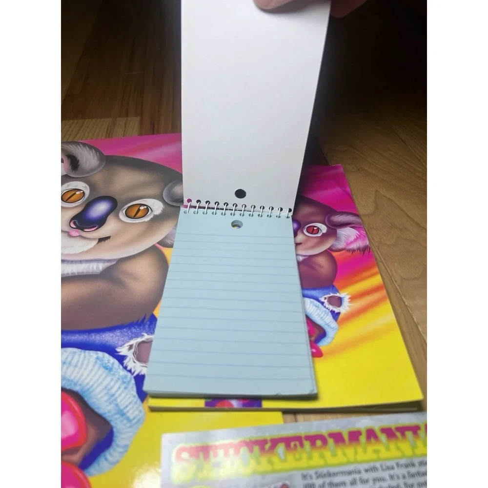 Vtg Fantastic World Lisa Frank Koala Folder & Notebook 1990 Excellent Condition